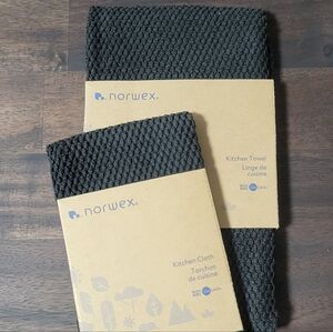 Norwex Black Kitchen Towel and Cloth Set